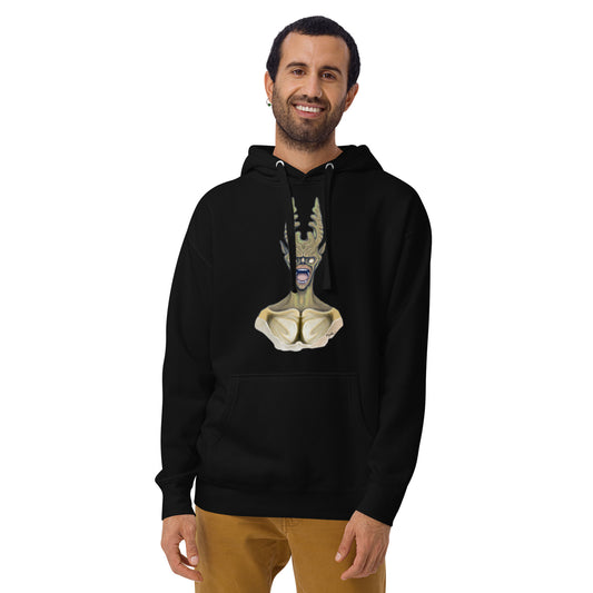 Black unisex premium hoodie