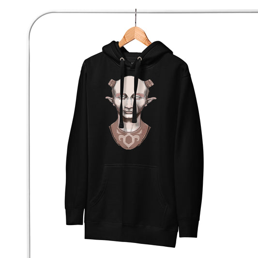 Black unisex premium hoodie